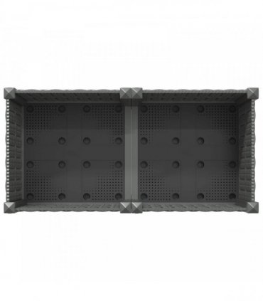 vidaXL Garden Planter with Wheels Light Grey 80 x 40 x 44 cm PP