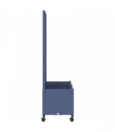 vidaXL Garden Planter with Trellis&Wheels Blue Grey 80 x 40 x 146 cm