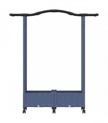 vidaXL Raised Bed with Trellis and Roof Grey 124 x 40 x 129 cm PP