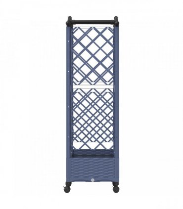 vidaXL Raised Bed with Trellis and Roof Grey 124 x 40 x 129 cm PP