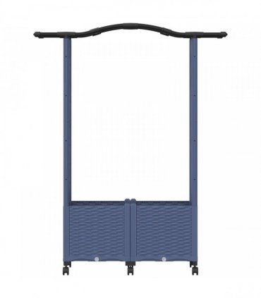 vidaXL Raised Bed with Trellis and Roof Grey 125 x 40 x 144 cm PP