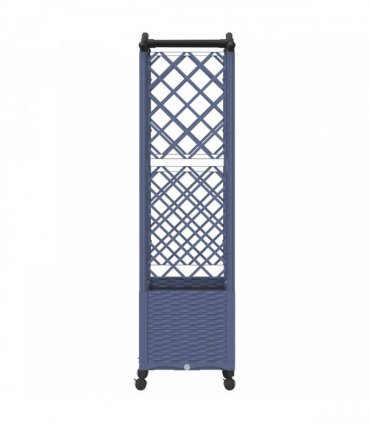 vidaXL Raised Bed with Trellis and Roof Grey 125 x 40 x 144 cm PP