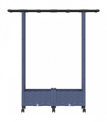 vidaXL Raised Bed with Trellis and Roof Grey 122.5 x 40 x 127 cm PP