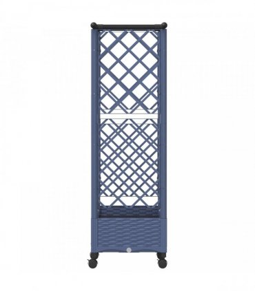 vidaXL Raised Bed with Trellis and Roof Grey 122.5 x 40 x 127 cm PP