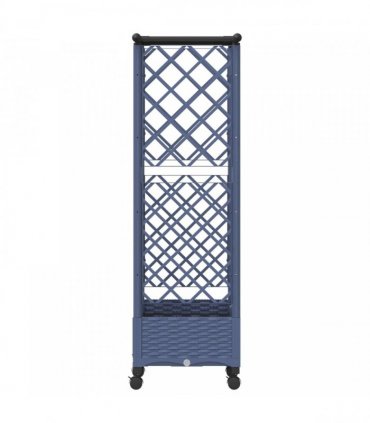 vidaXL Raised Bed with Trellis and Roof Grey 124 x 40 x 127 cm PP