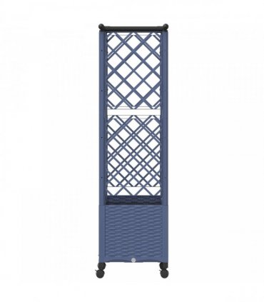 vidaXL Raised Bed with Trellis and Roof Grey 124 x 40 x 142 cm PP