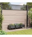 vidaXL Garden Planter with Wheels Black 120 x 40 x 29 cm PP