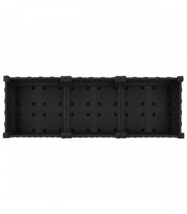 vidaXL Garden Planter with Wheels Black 120 x 40 x 29 cm PP