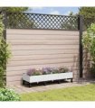 vidaXL Garden Planter with Wheels White 120 x 40 x 29 cm PP