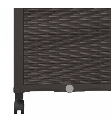 vidaXL Garden Planter with Trellis&Wheels Brown 120 x 40 x 146 cm PP