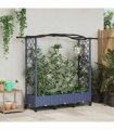 vidaXL Raised Bed with Trellis and Roof Grey 169 x 40 x 129 cm PP