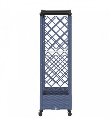 vidaXL Raised Bed with Trellis and Roof Grey 169 x 40 x 129 cm PP