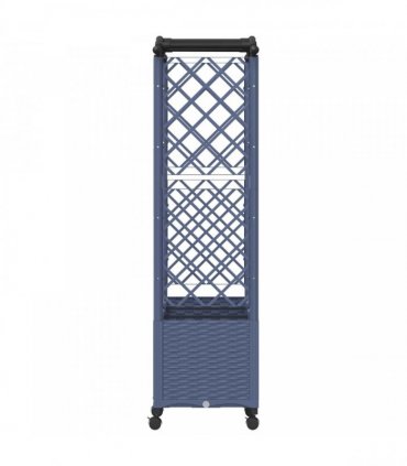 vidaXL Raised Bed with Trellis and Roof Grey 164 x 40 x 144 cm PP