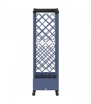 vidaXL Raised Bed with Trellis and Roof Grey 163 x 40 x 129 cm PP