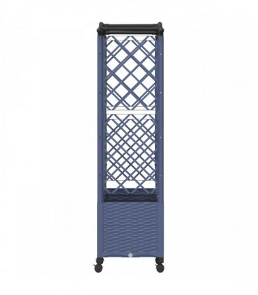 vidaXL Raised Bed with Trellis and Roof Grey 163 x 40 x 144 cm PP