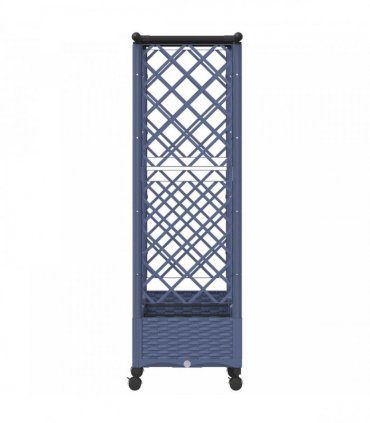 vidaXL Raised Bed with Trellis and Roof Grey 164 x 40 x 127 cm PP