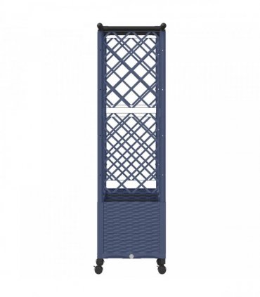vidaXL Raised Bed with Trellis and Roof Grey 162.5 x 40 x 142 cm PP