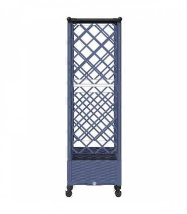 vidaXL Raised Bed with Trellis and Roof Grey 164 x 40 x 127 cm PP