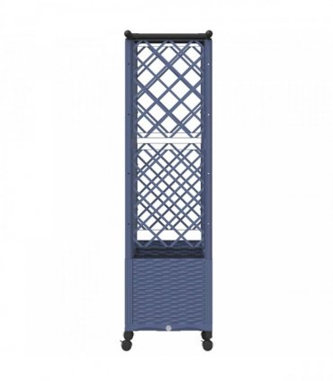 vidaXL Raised Bed with Trellis and Roof Grey 163.5 x 40 x 142 cm PP