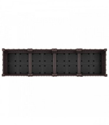 vidaXL Garden Planter with Wheels Brown 160 x 40 x 29 cm PP