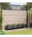 vidaXL Garden Planter with Wheels Black 160 x 40 x 29 cm PP