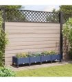 vidaXL Garden Planter with Wheels Blue Grey 160 x 40 x 29 cm PP