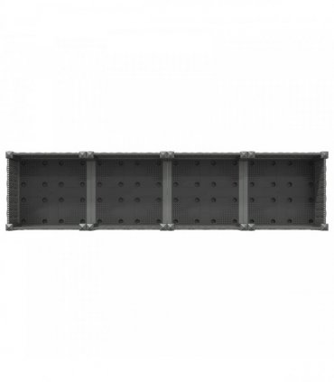vidaXL Garden Planter with Wheels Light Grey 160 x 40 x 44 cm PP
