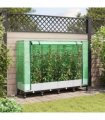 vidaXL Garden Planter with Greenhouse Cover&Wheels 4 pcs White PP