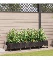 vidaXL Garden Planter with Irrigation&Wheels 4 pcs Brown PP