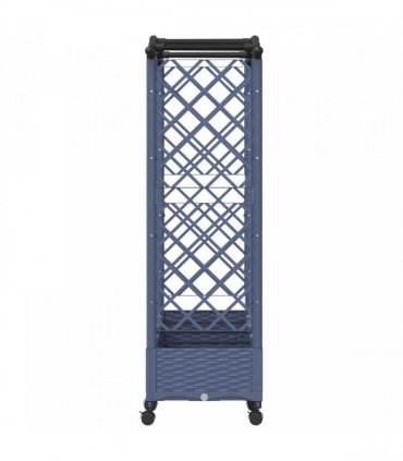 vidaXL Raised Bed with Trellis and Roof Grey 207 x 40 x 129 cm PP
