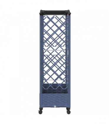 vidaXL Raised Bed with Trellis and Roof Grey 203.5 x 40 x 129 cm PP