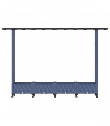 vidaXL Raised Bed with Trellis and Roof Grey 203 x 40 x 127 cm PP