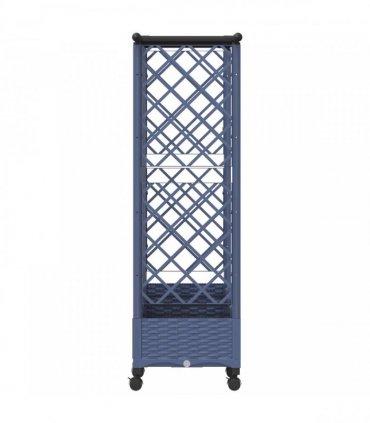 vidaXL Raised Bed with Trellis and Roof Grey 202.5 x 40 x 127 cm PP