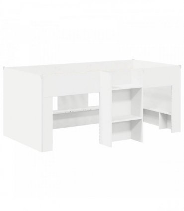 vidaXL Bed with Tunnel 3 pcs White and Pink Engineered Wood