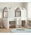 vidaXL Bed with Tunnel 3 pcs White Engineered Wood