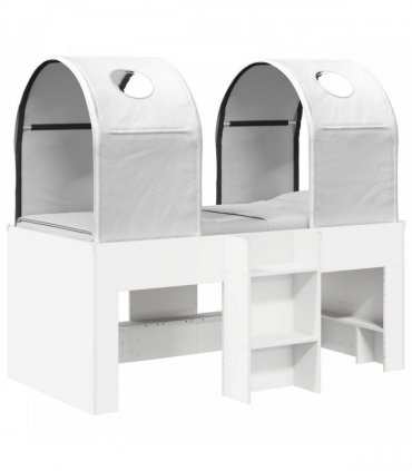 vidaXL Bed with Tunnel 3 pcs White Engineered Wood