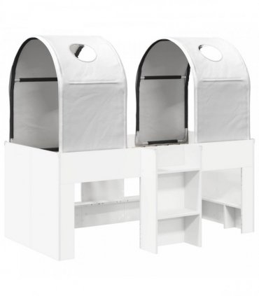 vidaXL Bed with Tunnel 3 pcs White Engineered Wood