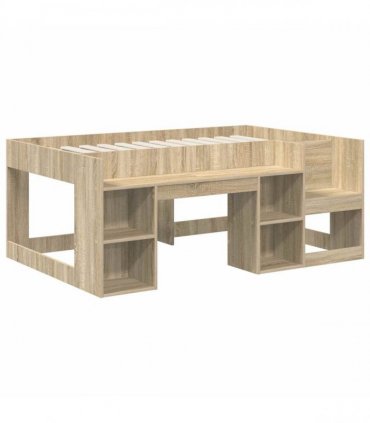 vidaXL Bed with Tunnel 3 pcs Sonoma Oak and Blue Engineered Wood
