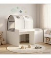vidaXL Bed with Tunnel 3 pcs White Engineered Wood