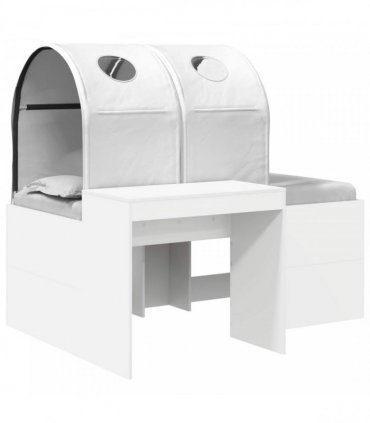 vidaXL Bed with Tunnel 3 pcs White Engineered Wood