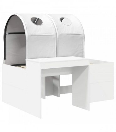 vidaXL Bed with Tunnel 3 pcs White Engineered Wood