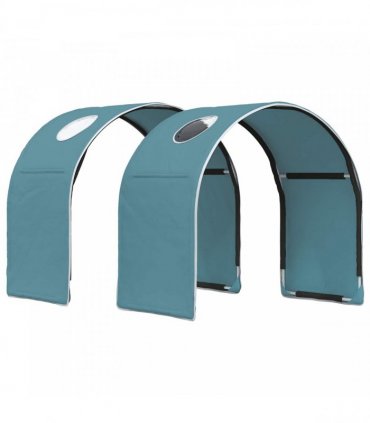 vidaXL Bed with Tunnel 3 pcs Sonoma Oak and Light Blue Engineered Wood