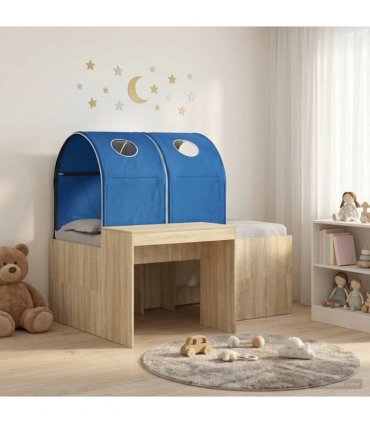 vidaXL Bed with Tunnel 3 pcs Sonoma Oak and Blue Engineered Wood