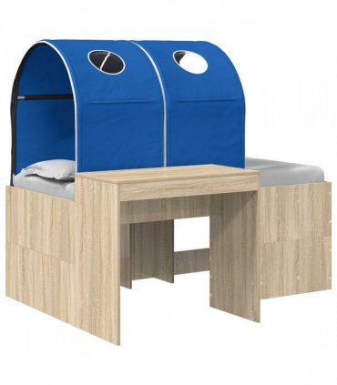 vidaXL Bed with Tunnel 3 pcs Sonoma Oak and Blue Engineered Wood