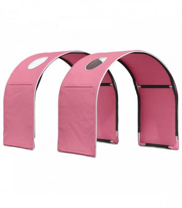 vidaXL Bed with Tunnel 3 pcs Sonoma Oak and Pink Engineered Wood