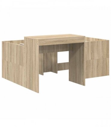 vidaXL Bed with Tunnel 3 pcs Sonoma Oak and Red Engineered Wood