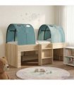 vidaXL Bed with Tunnel 3 pcs Sonoma Oak and Light Blue Engineered Wood