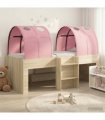 vidaXL Bed with Tunnel 3 pcs Sonoma Oak and Pink Engineered Wood