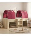 vidaXL Bed with Tunnel 3 pcs Sonoma Oak and Red Engineered Wood