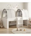 vidaXL Bed with Tunnel 3 pcs White Engineered Wood